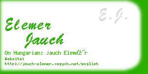 elemer jauch business card